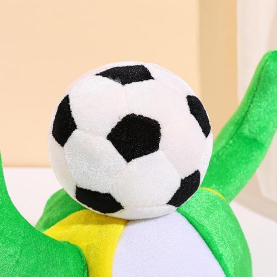 Soccer Horn Hat, Funny Sports Themed Cheering Cap, Plush Football Fan Headwear for Concerts, Game Day, Parties