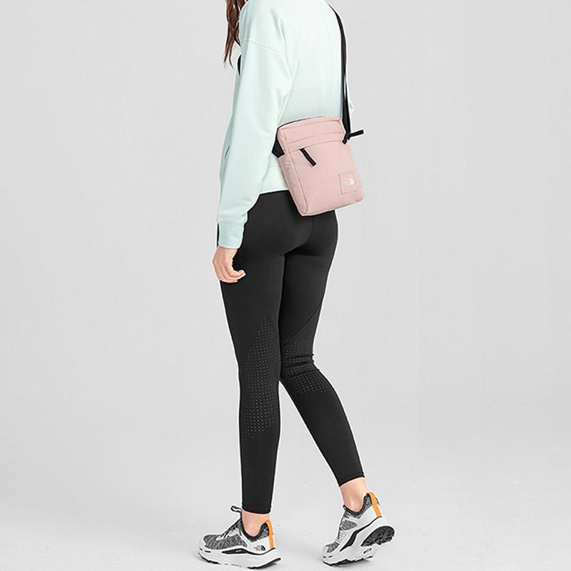 The North Face 6L Lightweight Portable Zippered Small Square Shoulder Crossbody Bag Outdoor Bag Women bags Nylon Cherry-Blossom-Pink 3VXQ-YXK