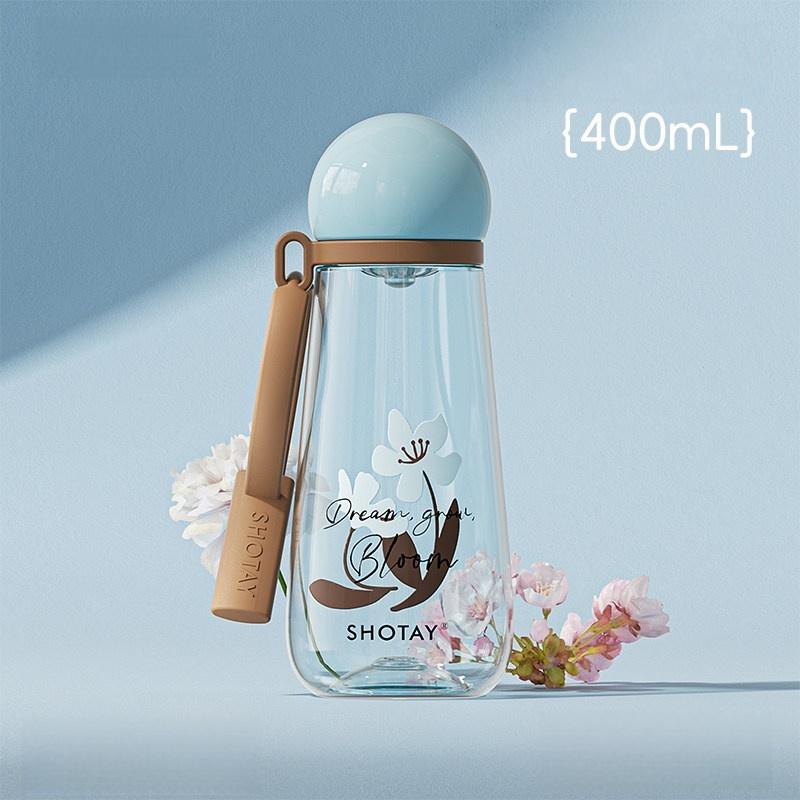 SHOTAY 400/600 мл Пластиковая кружка для воды с цветочным узором, Бутылка для воды с ситечком для чая, Герметичная, Кружка для заваривания чая, Портативная офисная кружка
