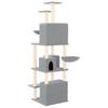 Cat Tree with Sisal Scratching Posts Light Grey 180 cm