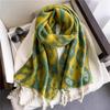 Leopard Print Scarf Women's Autumn and Winter Classic Thickened Imitation Cashmere Printed Fringed Shawl Versatile Warm Scarf