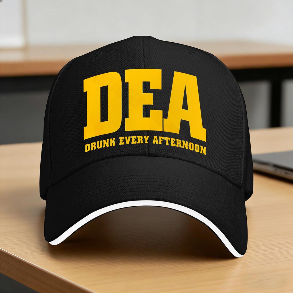 DEA Everyday Drunk Every Afternoon Sun Baseball Cap Summer Men Women Print Trucker Sunscreen Casual Outdoor Gym Baseball Caps