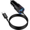 In-car Charging Black PD 30W Charger Car Charger With Safety Features Auto Charger 12-24V Voltage Advanced Safety Protection