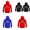 Stylish Cotton Hooded Sweatshirt For Couples Printed Long Sleeve Pullover For Fall