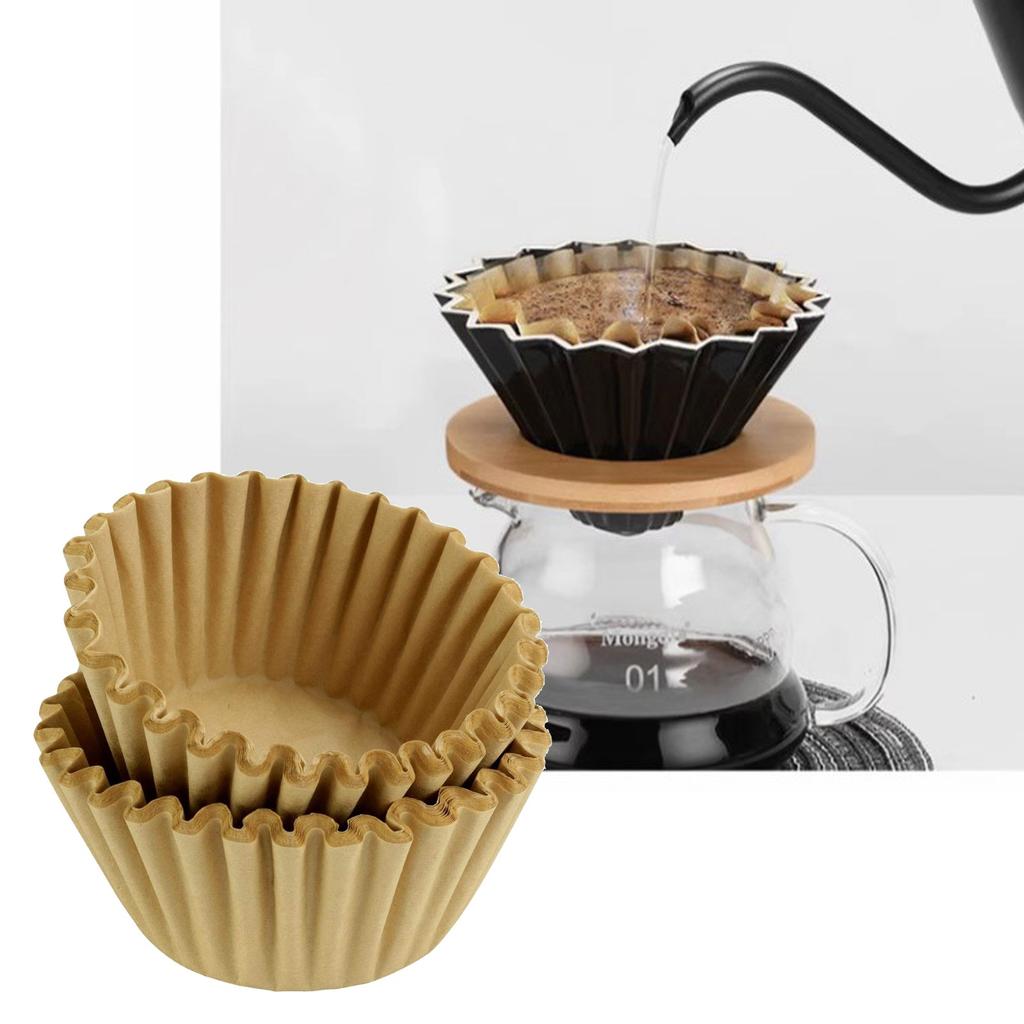 200 шт. Бумага для кофейных фильтров, Подходит для замены в кофемашине, Круглая бумага для кофейных фильтров, Одноразовая бумажная фильтровальная бумага