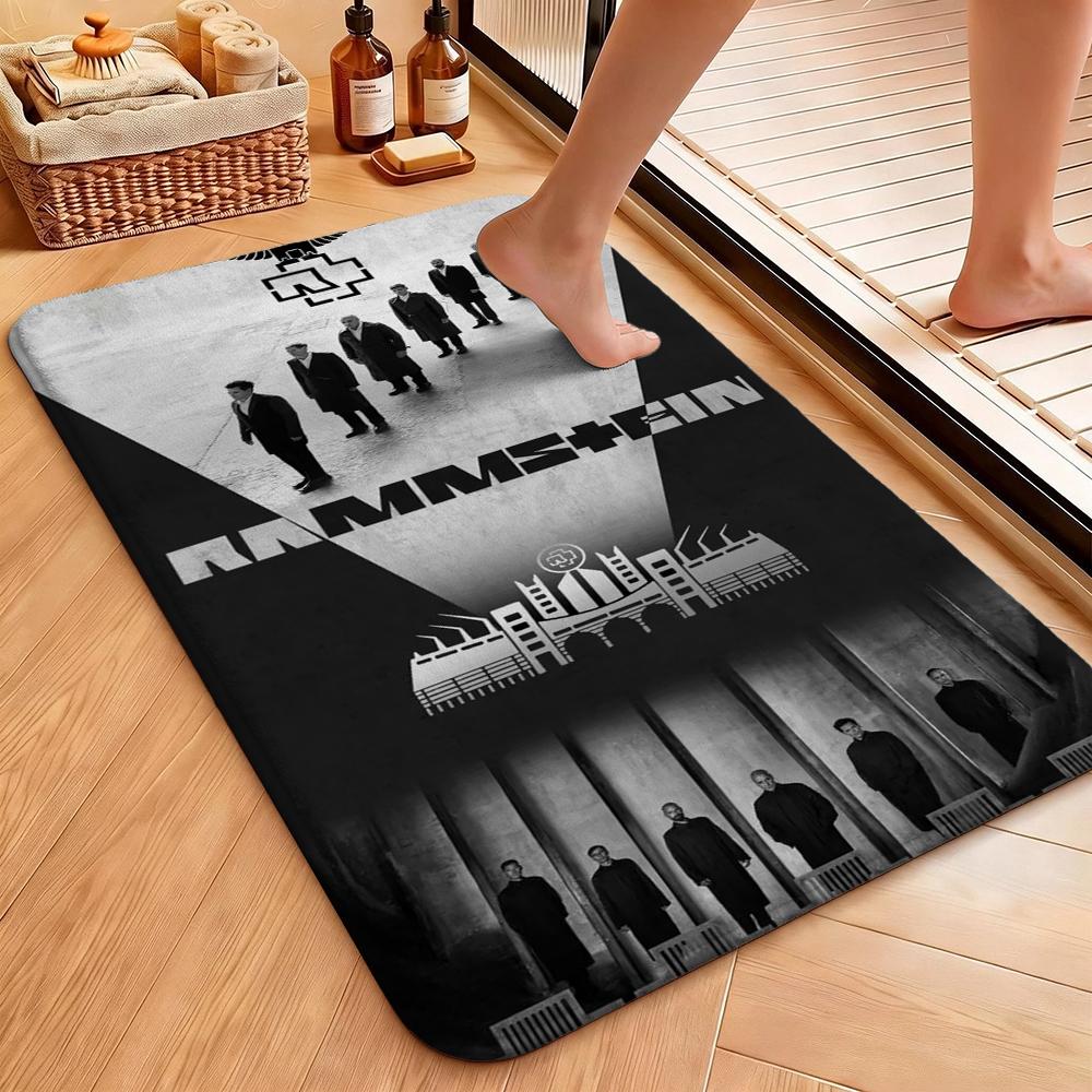 Rammstein Iconic Band Logo Indoor Rug Durable Easyclean Carpet For Study Reading Area Home Party Decor Christmas Gift