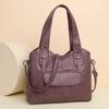 Women's Elegant Solid Color Shoulder Bag With Zipper Closure Tote Versatile Handbag For Work And Daily