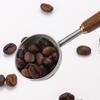 Walnut Wood Handle Measuring Spoons 304 Stainless Steel Ice Cream Scoop Coffee Spoon  Restaurant
