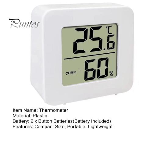 Крытый беспроводной термометр-гигрометр Высокоточный компактный размер Портативный легко читаемый монитор температуры с питанием от батареи