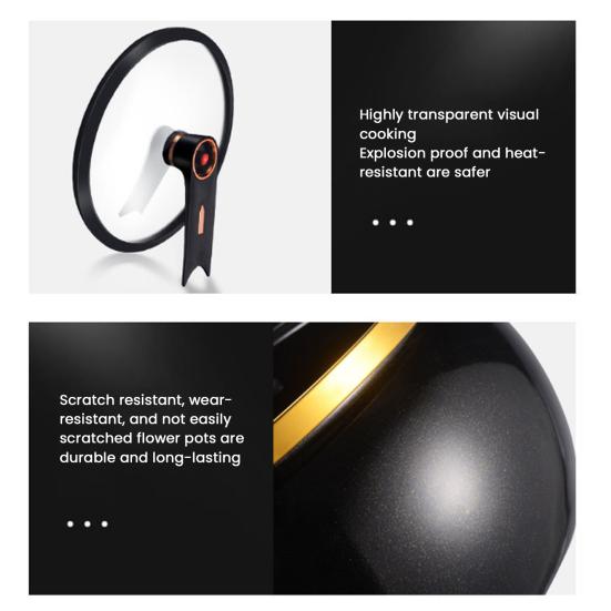 Nonstick Ceramic Coated Soup Pot with Lid 8L Micro Pressure Cooker Heavy Metal-free Cooking Pot for Stovetops