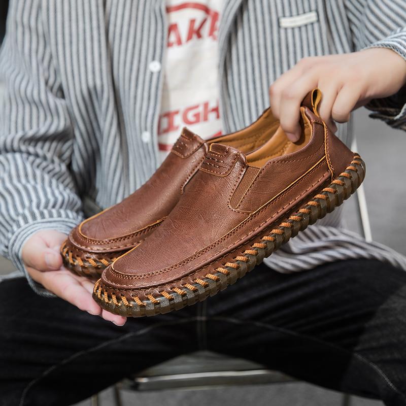 Men Wide Fit Slip On Outdoor Loafers Dress Shoes Smart Casual Walking Office Commuting and Travel Everyday Formal Style Sizes 38-47