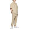 Fear of God Essentials Осень Зима 21 Эксклюзивный хлопковый поло-рубашка с логотипом SSENSE Унисекс Топы Бежевый Лен FOG-FW21-112