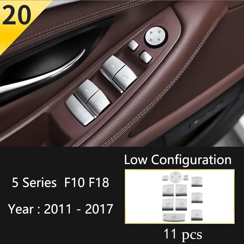 For BMW 5 Series F10 F11 2011-2016 Stainless Steel Cars Front Door Stereo Panel Speaker Decorative Cover Interior Accessories
