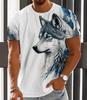 Men's T-Shirt For Men 3d Printed Graphic Wolf T Shirts Oversized Fashion Tops Short Sleeves Summer Female Clothing Tees Tops