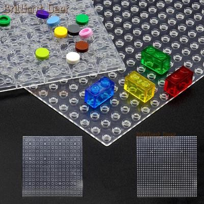 Прозрачная базовая пластина 32x32, одинарная двухсторонняя, небольшие строительные блоки, классические строительные пластины для самостоятельного изготовления, игрушки для детей