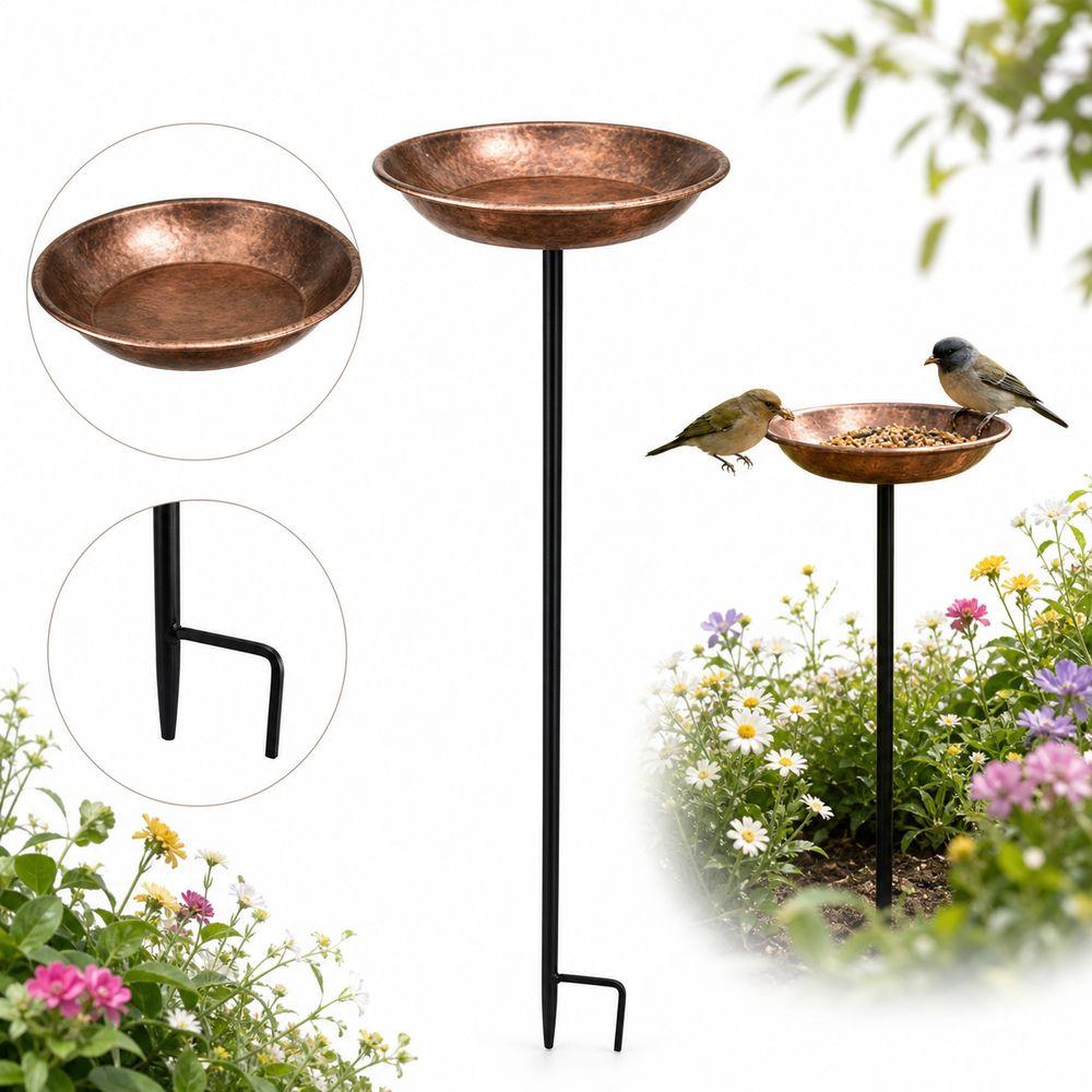 Iron Bird Water Drinker Large Capacity Bird Drinking Cup Metal Bird Feeder Outdoor Bird Bath