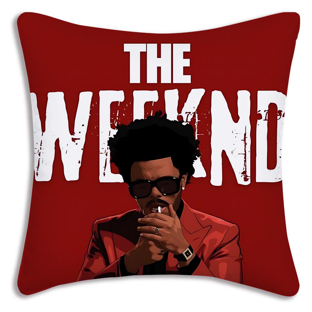 Накладка на подушку для рэпера The W-WeekndS Мультяшная Декоративная для дивана Домашняя Двусторонняя печать Короткий плюш Милая наволочка