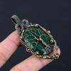 Tree Of Life Emerald Gemstone Pure Copper Wire Wrapped Handmade Pendant Jewelry For Gift