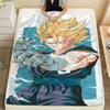 Фланелевое одеяло с принтом персонажей Dragon Ball, Высококачественное, Удобное для всех сезонов, Декор для дома, Тепло и уют, Идеально для рождественских подарков