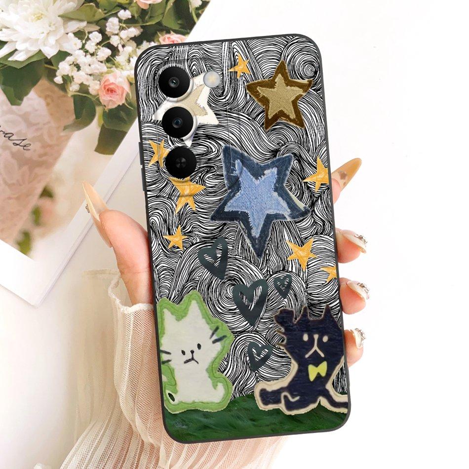 For Realme C83 Cute Cat Flower Cartoon Phone Case For Realme C83 C 83 5G Soft Silicone Covers Bumpers