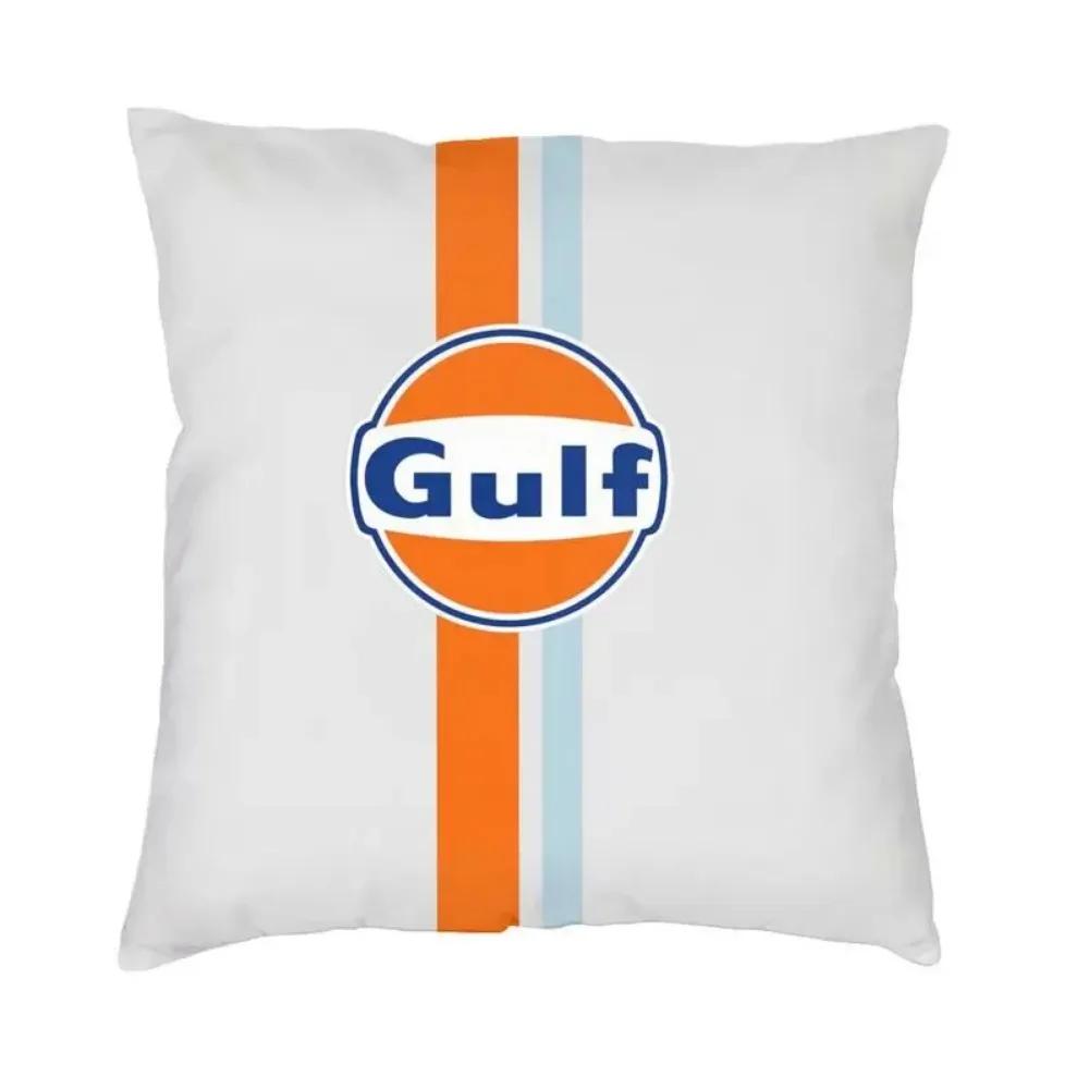 Gulf Racing Logo Cushion Cover Sofa Living Room Square Throw Pillow Cover Chair Cushion 45x45cm 18x18Inch