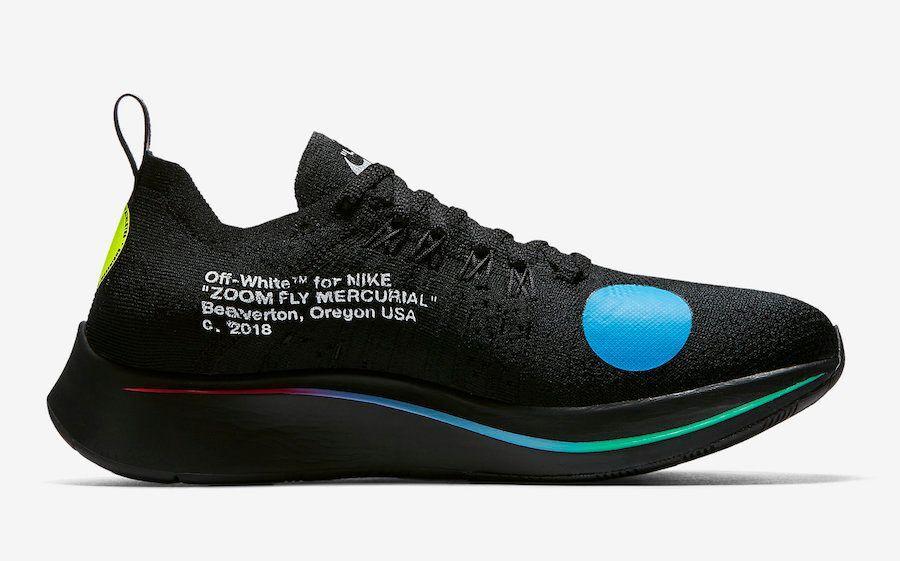 AO2115-001 Off-White A Nike Zoom Fly Mercurial Flyknit Черный Белый Вольт (Мужской)