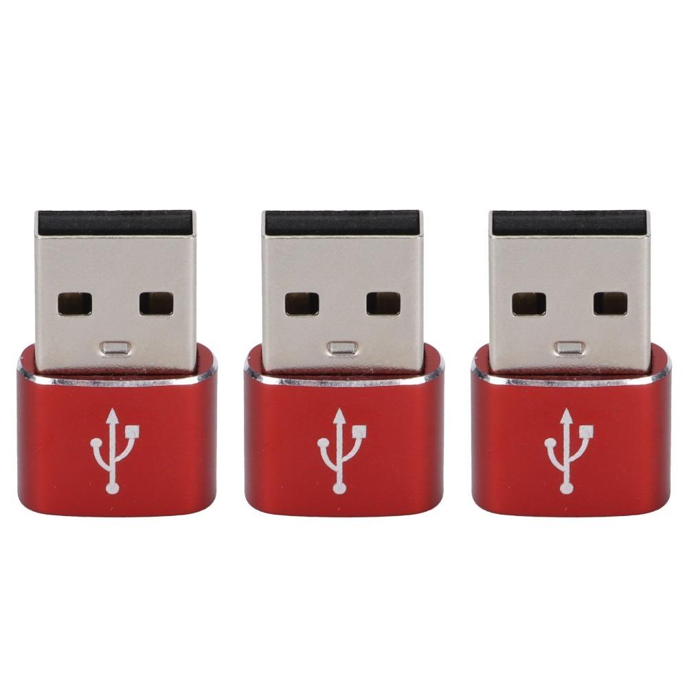 3PCS Plug and Play USB 2.0 Male to TypeC Female Adapter Computer Use