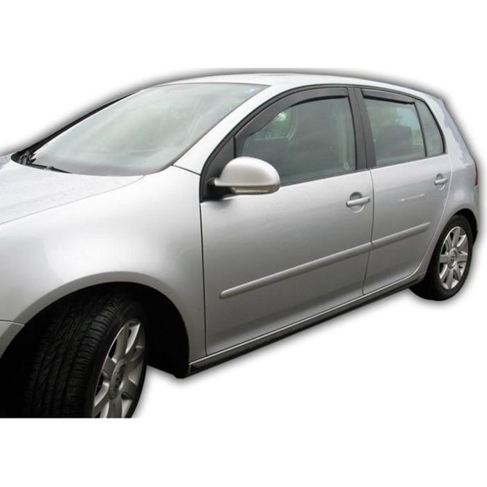 Déflecteurs d'air - J&J AUTOMOTIVE - Volkswagen Golf 5 - Fumé - Acrylique renforcé - Installation facile