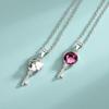 S925 Sterling Silver Austrian Crystal Women's Necklace Fashion Simple Hundred Tower Key Pendant Manufacturers Wholesale