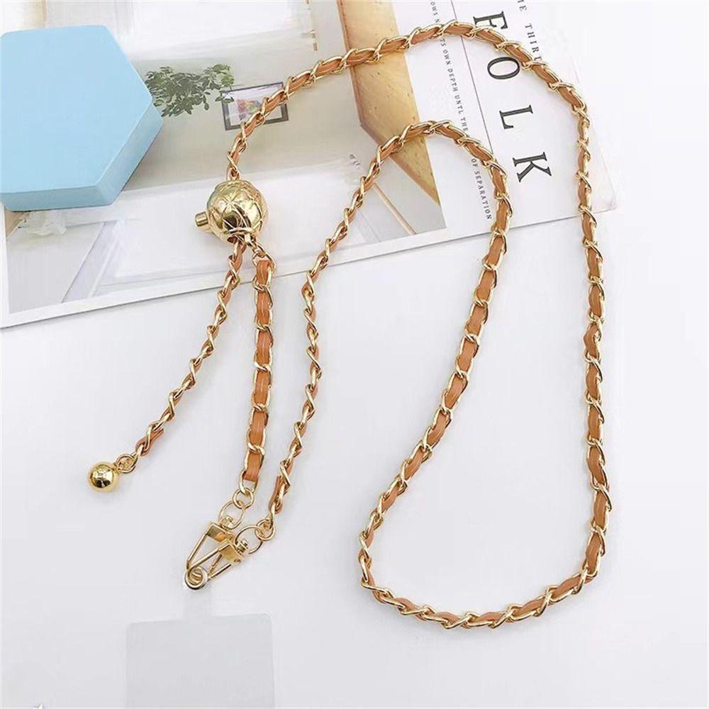 Регулируемый чехол для телефона, подвесные шейные ремни для телефона из искусственной кожи, цепочка для телефона через плечо, аксессуары для телефонов