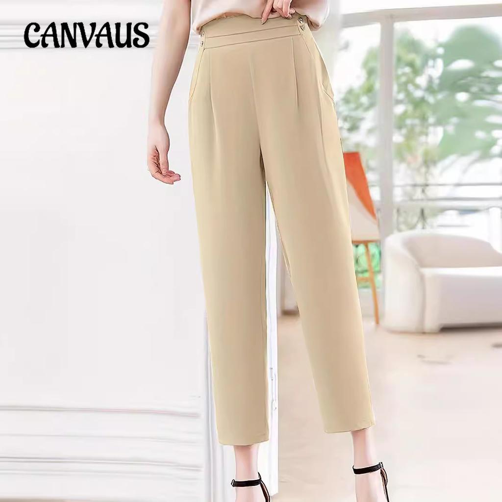 Летние женские брюки больших размеров с эластичной талией, повседневные, однотонные, эластичные, на щиколотке, брюки Nine Tenths