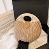 Вязаные сумки с ручками-ракушками National Hasp, новинка, милая индивидуальность, модное плетение из травы, лаконичные и легкие, повседневные, модные