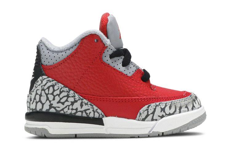 Детские кроссовки Nike Jordan 3 Retro SE Fire Red (ТД) Огненно-красный/Огненно-красный-Цементно-серый-Черный