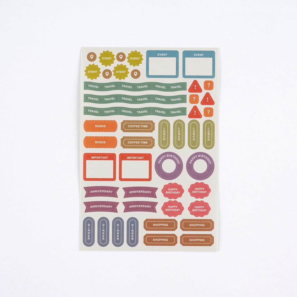Hobonichi Techo Tsuki no Iro Schedule Sticker Set
