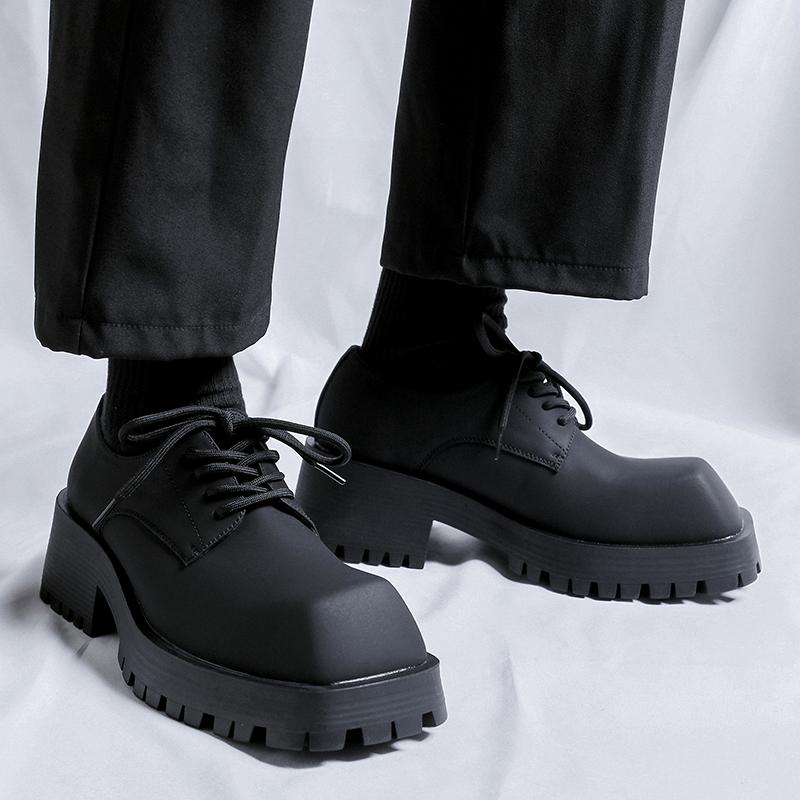 Модные мужские туфли на толстой подошве для торжественных случаев Высококачественный универсальный стиль Модные мужские туфли для вечеринок на открытом воздухе для прогулок, увеличивающие рост