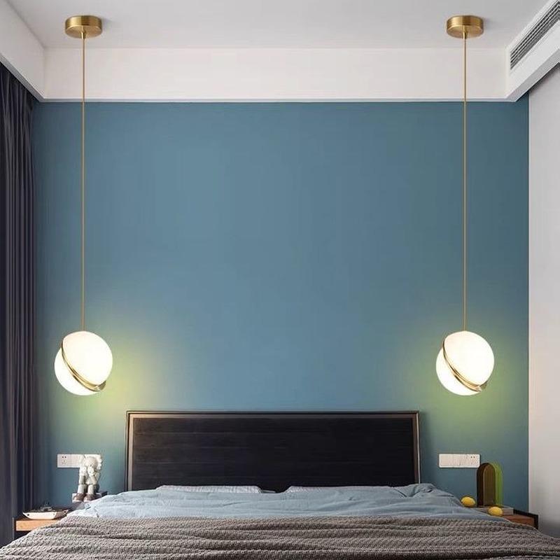 Прикроватная люстра для спальни, сетка, красная, креативная, постмодернистская, ресторан, бар, настольная лампа, простая круглая лампа для крыльца с дислокацией