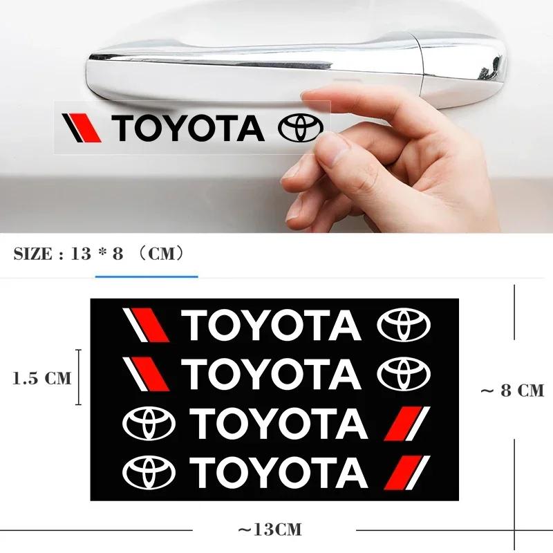 4 шт./комплект Наклейка на ручку двери автомобиля Для Toyota RAV4 Camry Corolla Levin Yaris Reiz Vios Highlander CHR Avalon Автоаксессуары