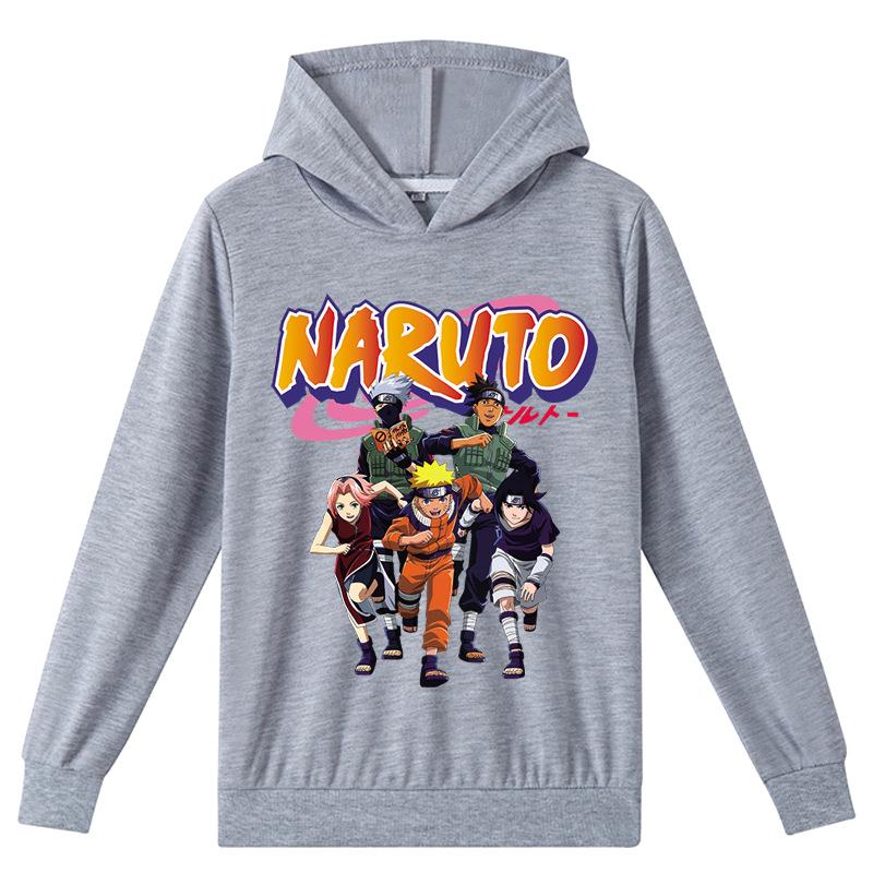 Толстовка с капюшоном из японского аниме «Наруто», повседневные хлопковые толстовки с капюшоном для мальчиков и девочек, крутая толстовка с капюшоном с героями мультфильмов, топы, детский пуловер, спортивная одежда, топы