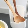 White Storage Rack For Pot Cover Spatula Stable Washable Organiser Holder For Cookware Home