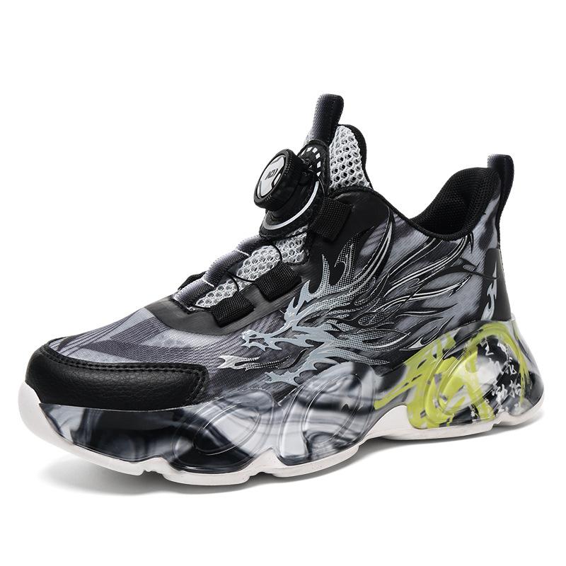 Children's Basketball Shoes Boys' Sports Shoes Classmates Boys Spring and Summer Single Mesh Breathable 2025 Non-slip Children Middle and Older