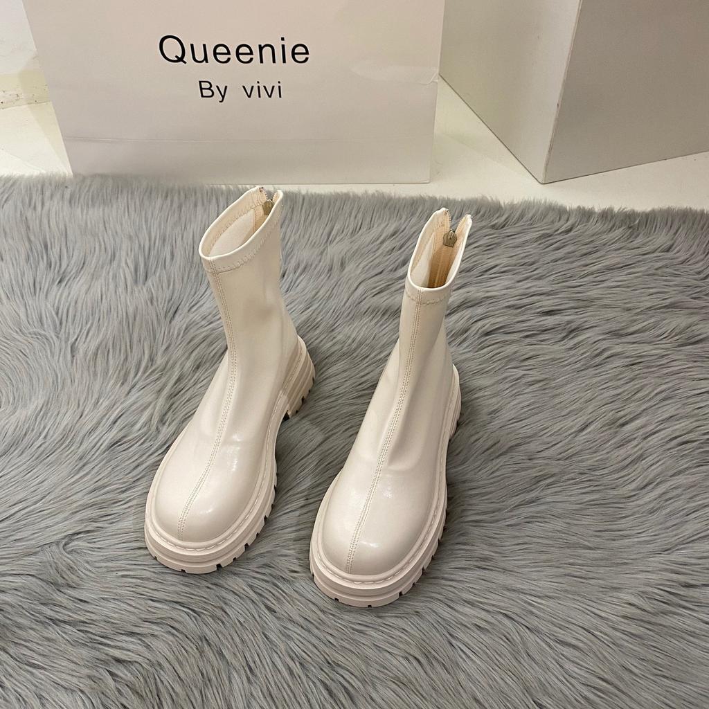 Обувь Короткие Ботинки Черный Маленькие Ботильоны Платформа Белый Узкие Новые Детские Год Ботинки Мартин Летний Коричневый