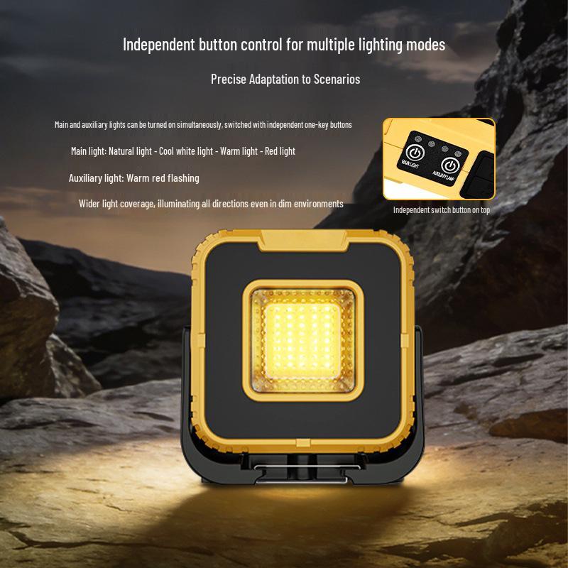 Rechargeable LED Work Light with Magnetic Hook - Multifunctional Outdoor Camping Lighting