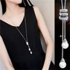 Women's Fashion Spiral Necklace Sweater Chain Casual Clavicle Chain Dainty Jewelry