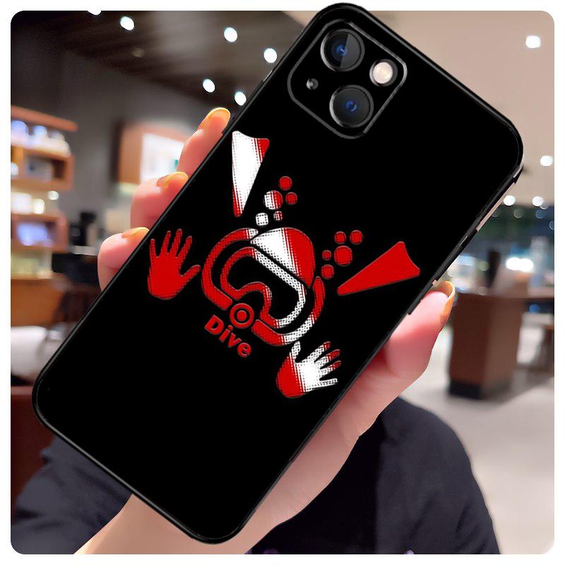 Diver Down Scuba Case For iPhone 15 Pro Max 14 13 12 11 16 17 Pro Max mini 15 16 Plus 16e 17 Air Phone Cover