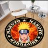 Anime Naruto Print Carpet  Area Rugs Round Carpet for Living Room Floor Mat Flannel Anti-Slip Mat for Children
