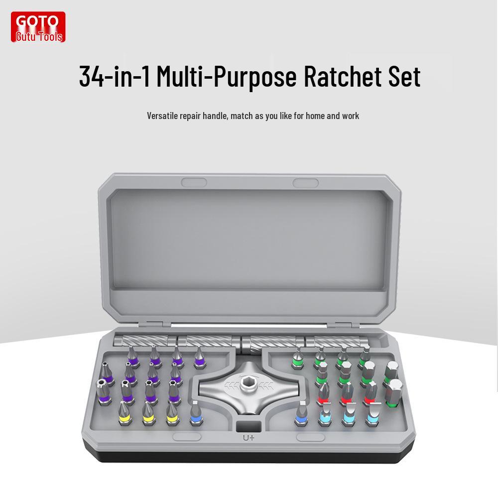 34-in-1 Multi-Function Ratchet Screwdriver Set