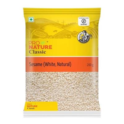 Pro Nature 100% органический цельный кунжут (Белый, натуральный), 200г