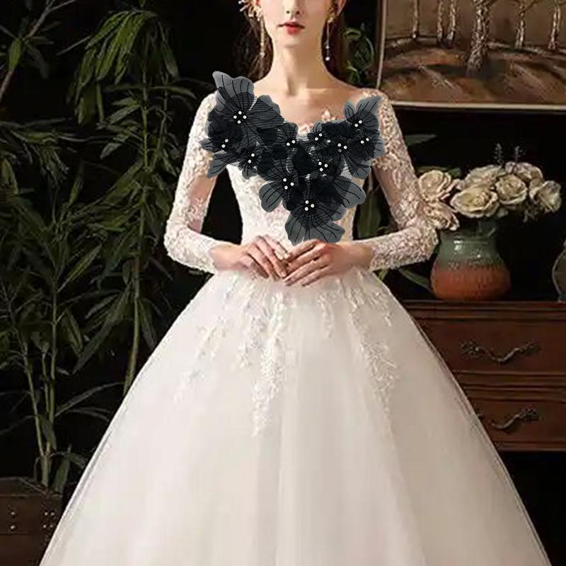 1 шт кружевные цветы одежда аксессуары тканевые украшения нашивка швейные принадлежности сетчатые цветы тканевые нашивки своими руками 4 цвета