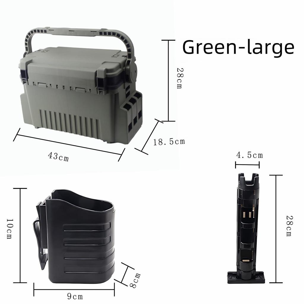 Многослойная коробка для рыболовных приманок с усиленной утолщенной конструкцией, большой вместимостью и возможностью установки сидений для хранения при морской и каменной рыбалке
