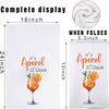 JNIAP Aperol Spritz Kitchen Towel Aperol Spritz Themed Gift Aperol Spritz Dish Towel Italian Aperol Spritz Lover Gifts Aperol Spritz Hand Towels